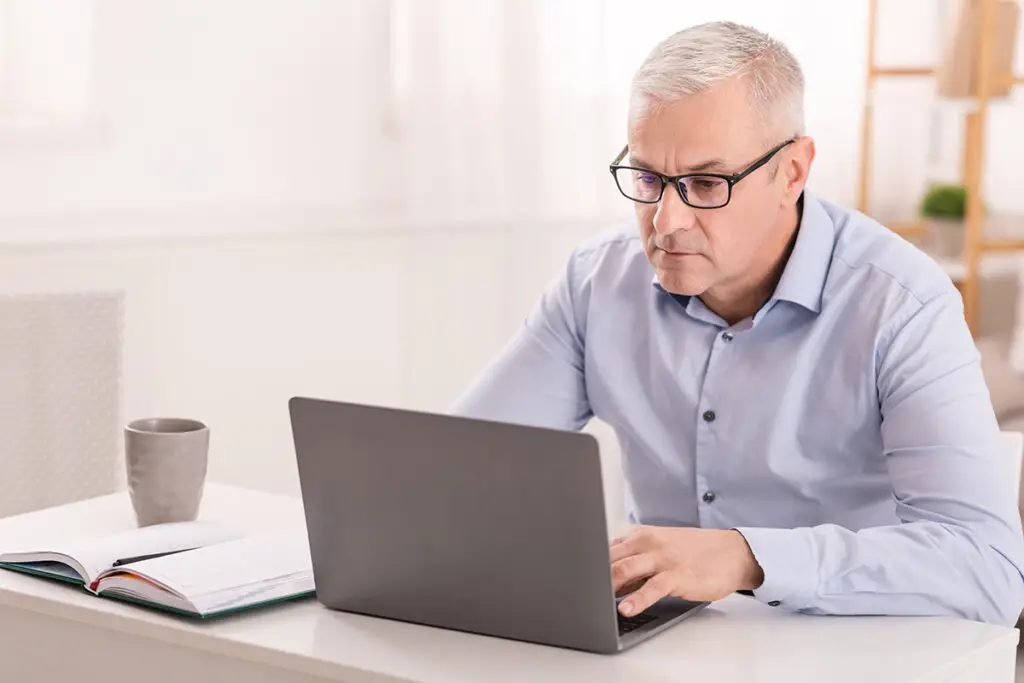 Man using Laptop Image